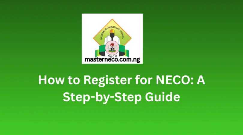 how to register for NECO 2026