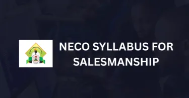 NECO Salesmanship Syllabus